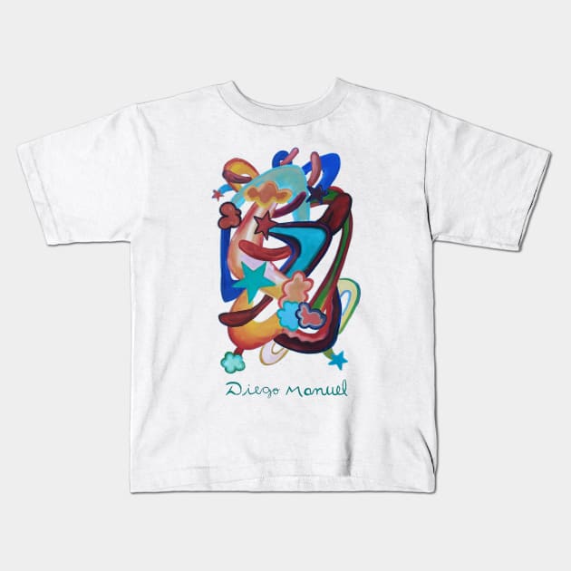 Shapes 1 Kids T-Shirt by diegomanuel